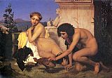 Jean-Leon Gerome The Cock Fight painting